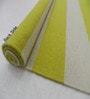 Yellow Stripes Wool Hand Woven Carpet