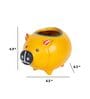 Yellow Terracotta Pig Planter