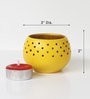 Yellow Terracotta Table Tea Light Holder Set of 4
