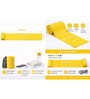 Yellow Thermoplastic Elastomer 60X4 Inches Anti Skid Yoga Mat
