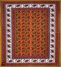 Muticolor Traditional 120 TC 100% Cotton Queen Bedsheet With 2 Pillow Covers