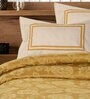 Yellow Floral 144 TC 100% Cotton King Sized Bed Sheets with 2 Pillow Covers