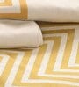 Yellow Geometric 144 TC 100% Cotton King Sized Bed Sheets with 2 Pillow Covers