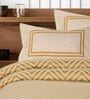 Yellow Geometric 144 TC 100% Cotton King Sized Bed Sheets with 2 Pillow Covers