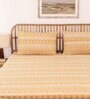 Yellow Traditional 144 TC Cotton 1 King Bedsheet with 2 Pillow Cover