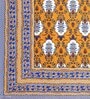 Yellow Traditional 144 TC Cotton Double Queen Bedsheet With 2 Pillow Covers