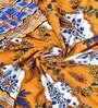 Yellow Traditional 144 TC Cotton Double Queen Bedsheet With 2 Pillow Covers