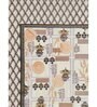 Yellow Traditional 180 TC Cotton Printed Bedsheet With Two Pillow Covers For Queen Bed (Mushroom House Printed ,Yellow ,153 GSM)