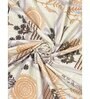 Yellow Traditional 180 TC Cotton Printed Bedsheet With Two Pillow Covers For Queen Bed (Mushroom House Printed ,Yellow ,153 GSM)