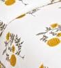 Yellow Floral 300 TC Cotton Queen Sized Bed Sheets with 2 Pillow Covers