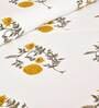 Yellow Floral 300 TC Cotton Queen Sized Bed Sheets with 2 Pillow Covers