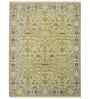 Yellow Traditional Wool 9x12 Feet Handmade Rectangle Carpet