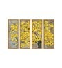 Yellow Tree Multicolour Canvas Framed Landscape Art Panel Set of 4