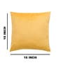 Yellow Velevt Solids 16x16 inches  Regular Cushion Covers  (2Pcs)
