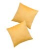 Yellow Velevt Solids 24x24 inches  Large Cushion Covers  (2Pcs)