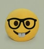 Yellow Emoji Velvet 14 x 14 inch Decorative Cushion