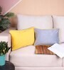 Yellow Velvet Solids 18x12 inches Cushion Covers (Pack of 2)