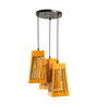 Yellow Wood 3 Light Cluster Hanging Lights