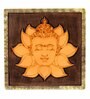 Yellow Wooden Decorative Buddha Wall Frame