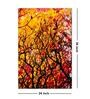 Yellow Wooden Framed Printed Beautiful Autumn Wood Canvas Art Print