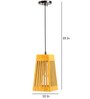 Esta Yellow Wood Hanging Light
