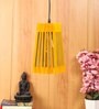 Esta Yellow Wood Hanging Light