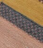 Yellow Wool Geometric 6 x 9 Feet Hand Woven Carpet