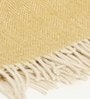 Yellow Wool Plain Solid Pattern 68 x 52 Inch Throw
