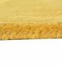 Yellow Wool Abstract 4 ft x 4 ft Hand Tufted Carpet