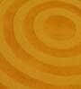 Yellow Wool Abstract 4 ft x 4 ft Hand Tufted Carpet
