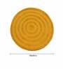 Yellow Wool Abstract 4 ft x 4 ft Hand Tufted Carpet