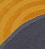 Yellow Wool Abstract 4 ft x 4 ft Hand Tufted Carpet