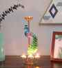 Multicolor Metal Peacock Tea Light Holder