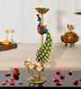 Multicolor Metal Peacock Tea Light Holder