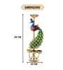 Multicolor Metal Peacock Tea Light Holder