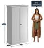 Yemon 2 Door Wardrobe In White Finish
