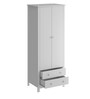 Yemon 2 Door Wardrobe With 2 Drawers In White Finish