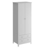 Yemon 2 Door Wardrobe With 2 Drawers In White Finish