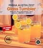 Yera Prima Austin Zest Designer Tumbler Set of 6, 210 ml Each | Transparent | Hot & Cold Drinks, Juice, Cocktail, Milkshake, Smoothie | Ideal for Home, Party, Restaurant, Gifting | Special Occasions