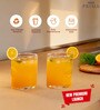 Yera Prima Austin Zest Designer Tumbler Set of 6, 210 ml Each | Transparent | Hot & Cold Drinks, Juice, Cocktail, Milkshake, Smoothie | Ideal for Home, Party, Restaurant, Gifting | Special Occasions
