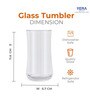 Yera Prima Milan Zest Designer Tumbler Set of 6, 235 ml Each | Transparent | Hot & Cold Drinks, Juice, Cocktail, Milkshake, Smoothie | Ideal for Home, Party, Restaurant, Gifting