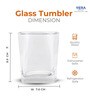 Yera Prima Oak Water, Juice, Cocktail Glasse Premium Stylish Old Fashion Rocks Tumblers Lead-Free Whiskey Glasses for Scotch Bourbon Cognac Brandy Cocktail Whiskey | Set of 6 | 295 ML | Transparent