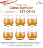 Yera Prima Oak Water, Juice, Cocktail Glasse Premium Stylish Old Fashion Rocks Tumblers Lead-Free Whiskey Glasses for Scotch Bourbon Cognac Brandy Cocktail Whiskey | Set of 6 | 260 ML | Transparent