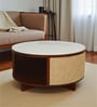 Yesemia Mango Wood Coffee Table In Honey Oak Finish With Porcelain Top