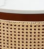 Yesemia Mango Wood Coffee Table In Honey Oak Finish With Porcelain Top