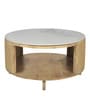 Yesemia Mango Coffee Table In Natural Finish With Porcelain Top