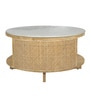 Yesemia Mango Coffee Table In Natural Finish With Porcelain Top
