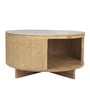 Yesemia Mango Coffee Table In Natural Finish With Porcelain Top
