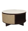 Yesemia Mango Coffee Table In Walnut Finish With Porcelain Top
