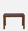 Zeven Sheesham Wood 4 Seater Dining Table in Scratch Resistant Rustic Teak Finish